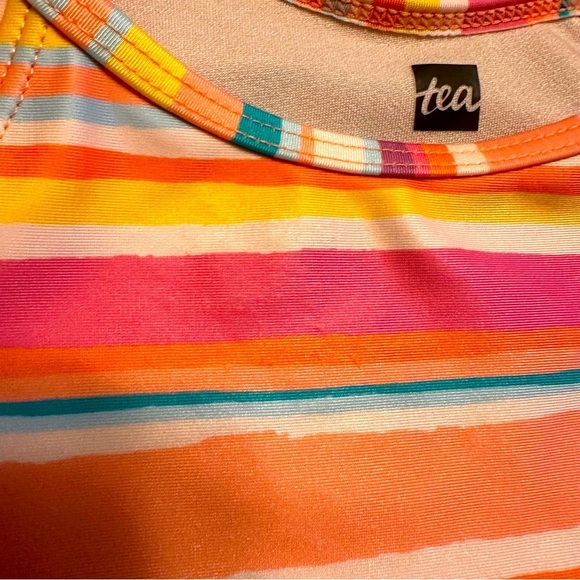 Tea Collection | Girl Orange Berry Purple Striped Tankini 2pec Swim Set Size 6 - Picture 11 of 11